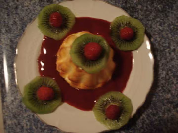 Delice a la faisselle et son coulis