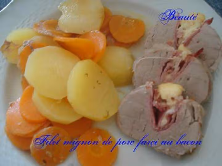 Filet mignon de porc farci au bacon