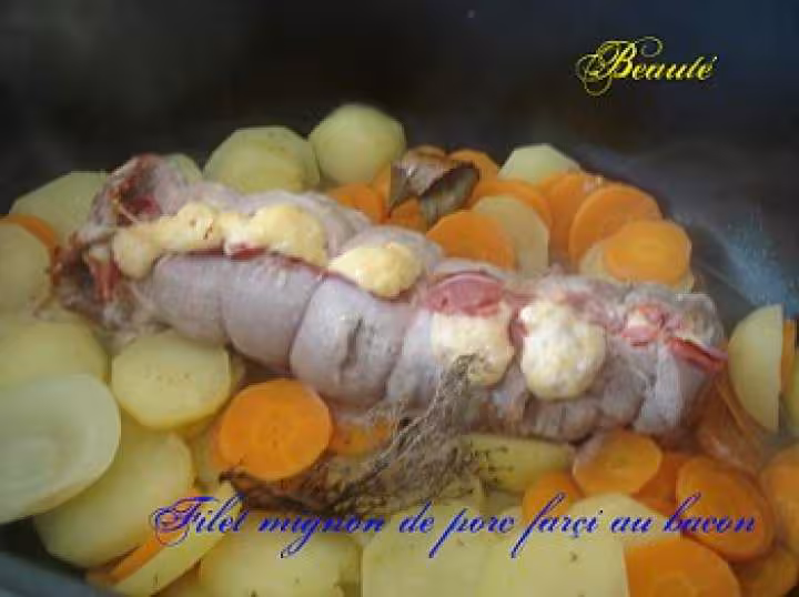 Filet mignon de porc farci au bacon