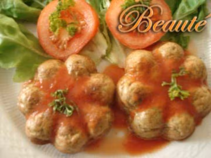 Gateau de foie coulis de tomates