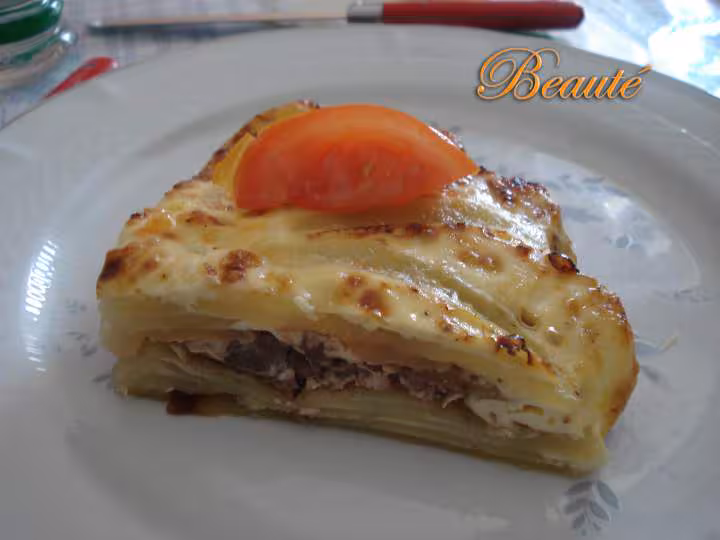 Gateau de pommes de terre au canard