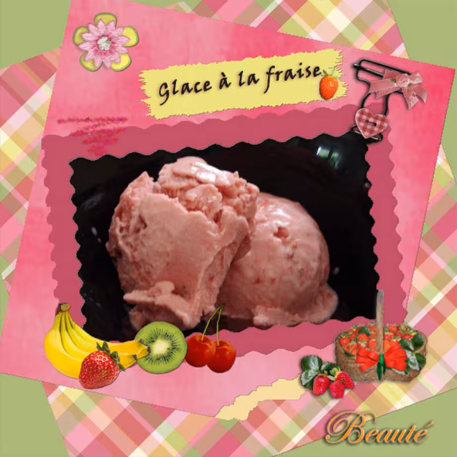 Glace a la fraise ma toute 1ere