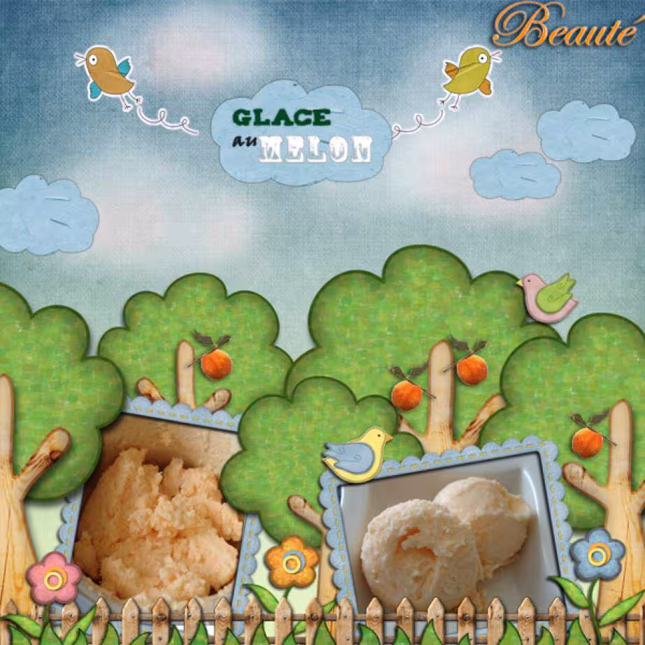 Glace au melon
