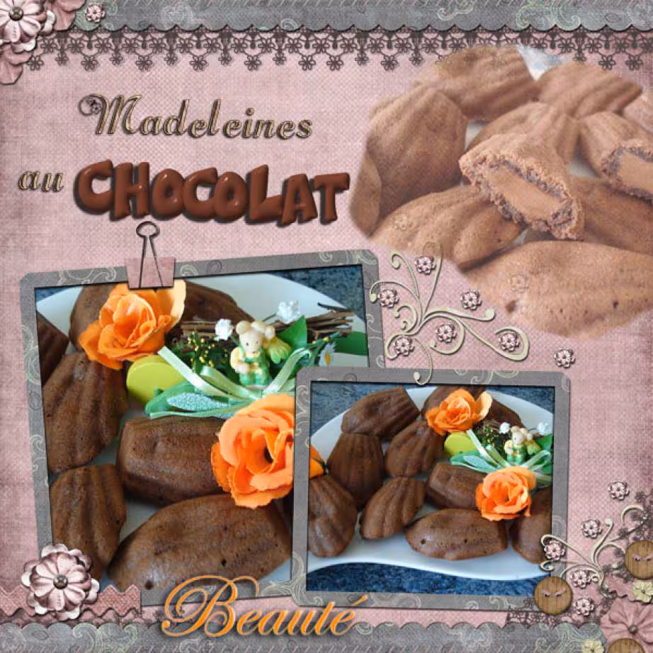 Madeleines au chocolat au c ur pralinoise coulant