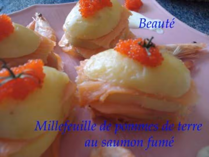 Millefeuille de pommes de terre au saumon fume