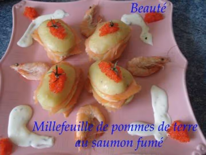 Millefeuille de pommes de terre au saumon fume