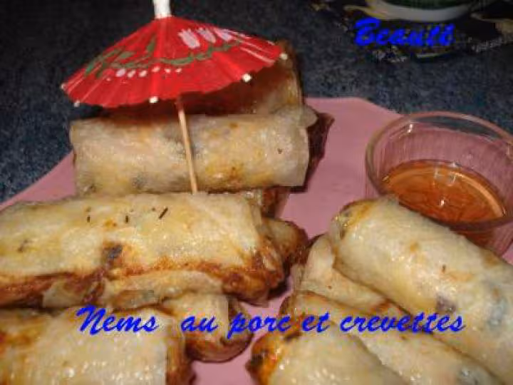Nems au porc et crevettes