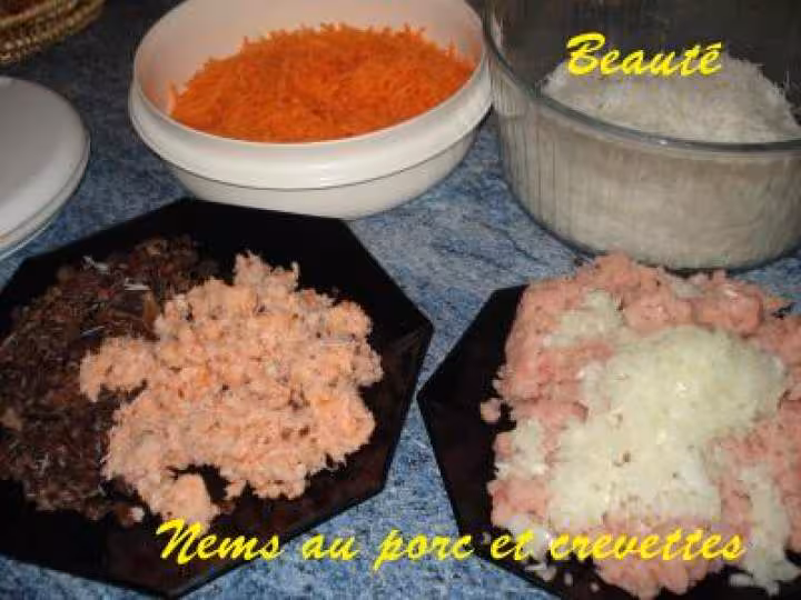 Nems au porc et crevettes