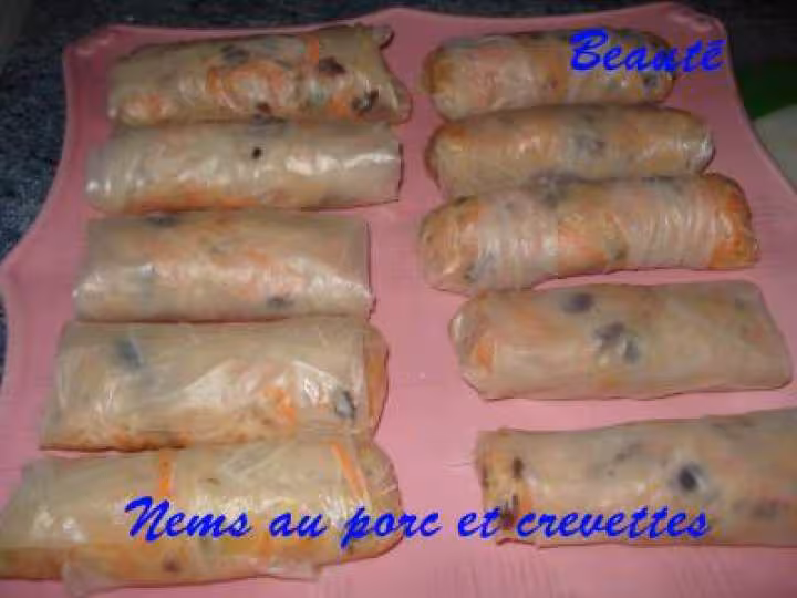 Nems au porc et crevettes
