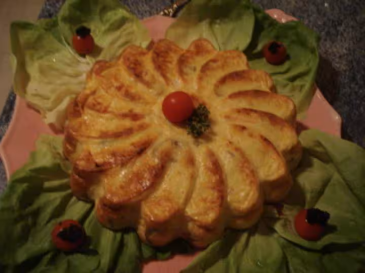 Quiche sans pate saumon fume et champignons