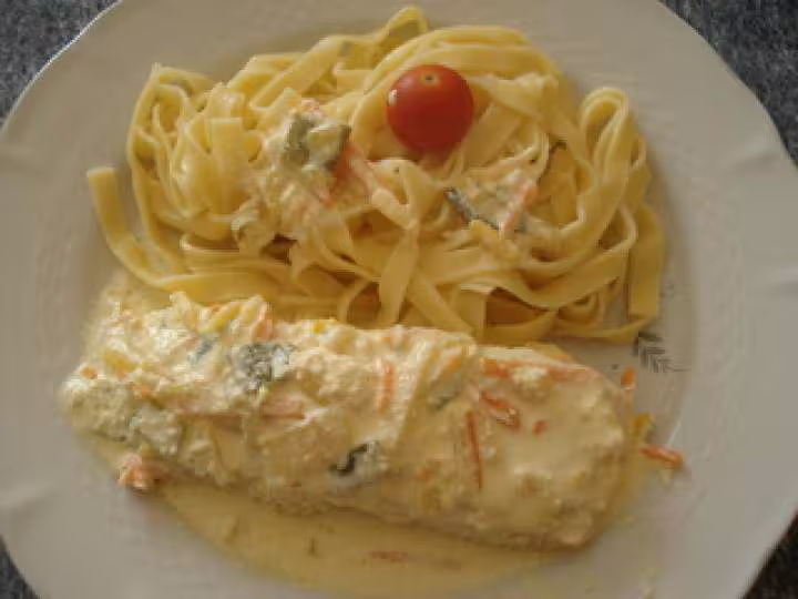 Saumon aux poireaux et sa julienne