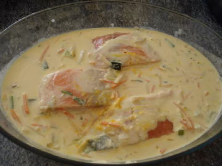 Saumon aux poireaux et sa julienne