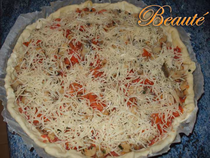 Tarte au boeuf et aux champignons