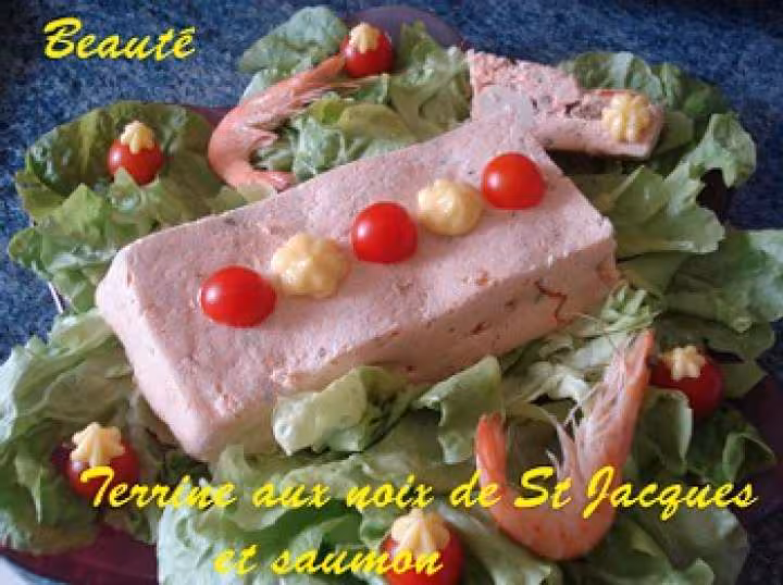 Terrine aux noix de st jacques et saumon