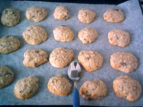 Cookies a la banane apres la cuisson