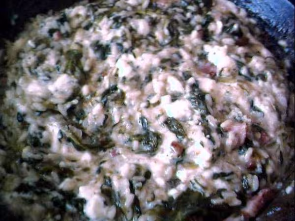 Risotto aux pousses d epinards et de laitue