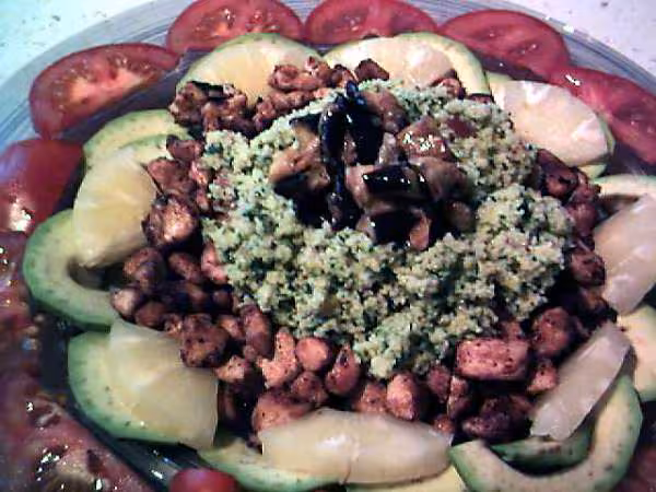 Salade repas au taboule a ma facon