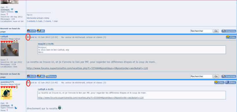 Selectionner un message