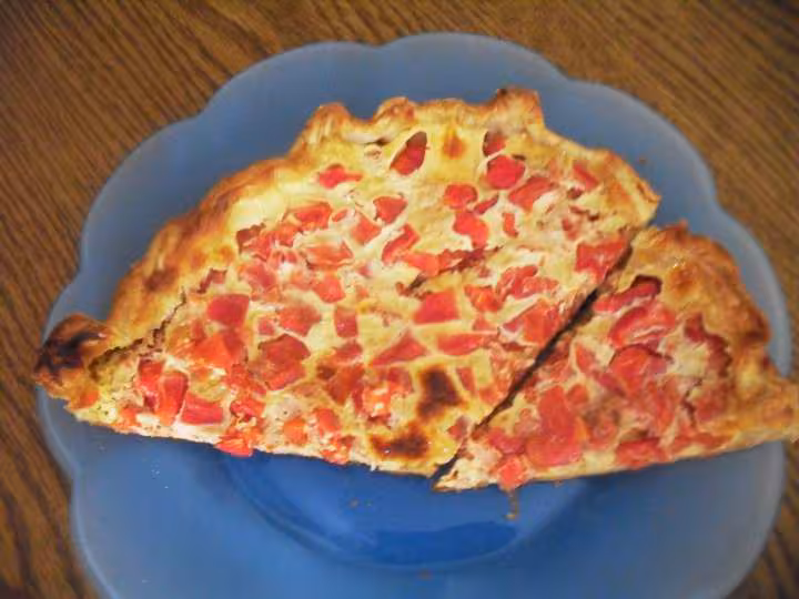Tarte au thon et tomate