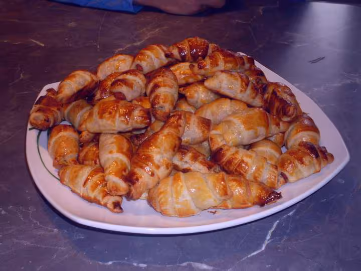 Croissants au jambon