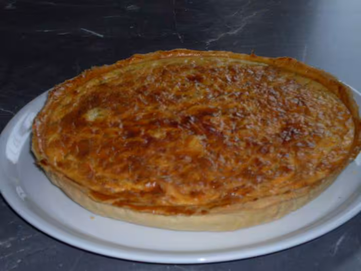 Quiche boursin lardons et carottes rapees