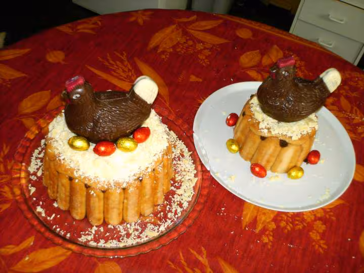 Charlotte au chocolat de paque