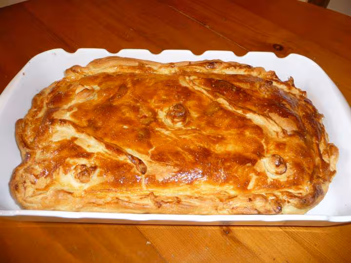 Feuillete au jambon et aux champignons
