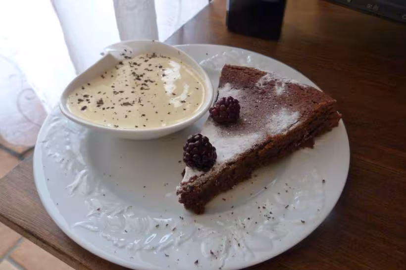 Fondant au chocolat et sa creme anglaise