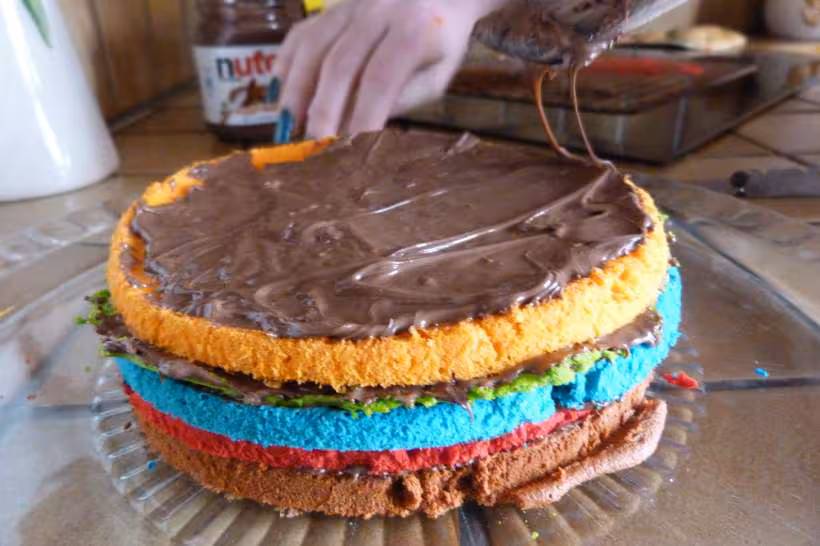 Gateau arc en ciel