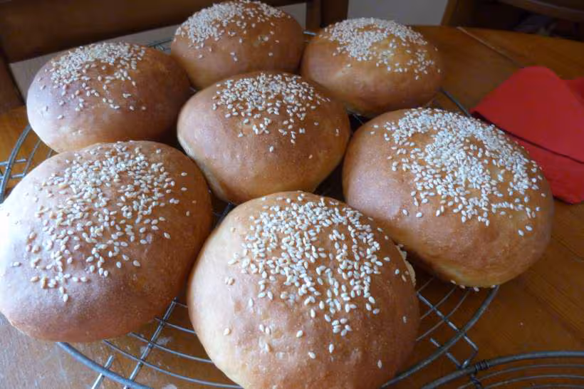 Mes premiers pains a hamburger