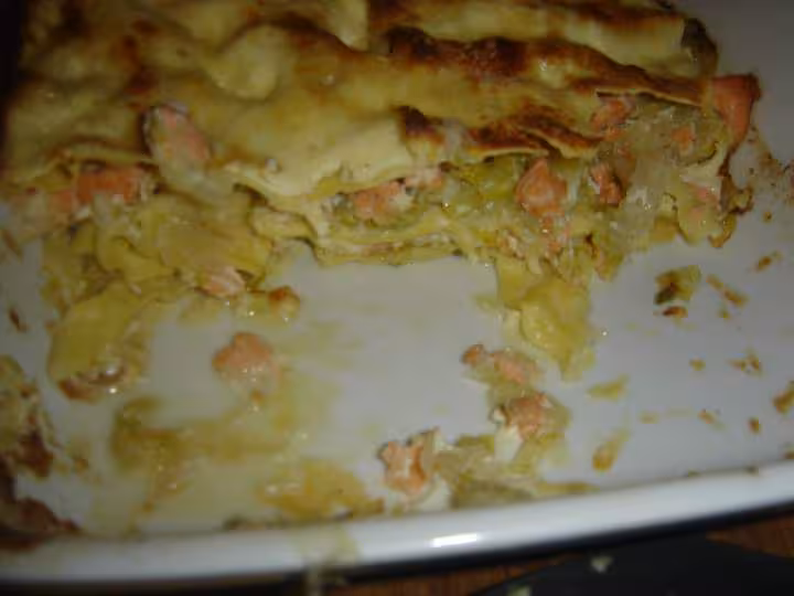 Lasagne saumon poireaux