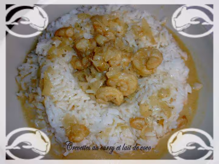 Crevettes curry coco