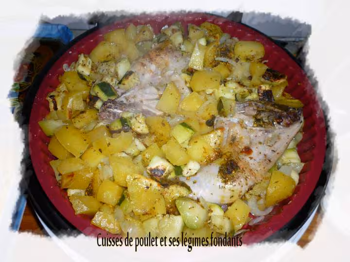 Cuisses de poulet legumes fondants