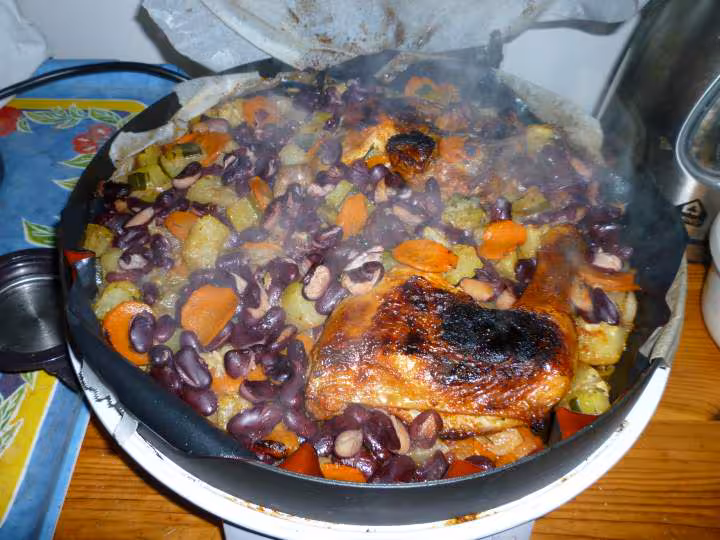 Dos de poulet mexicain