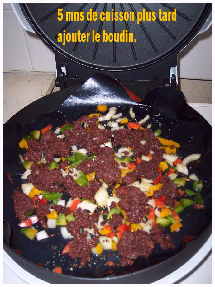 Omelette au poivron et boudin noir3