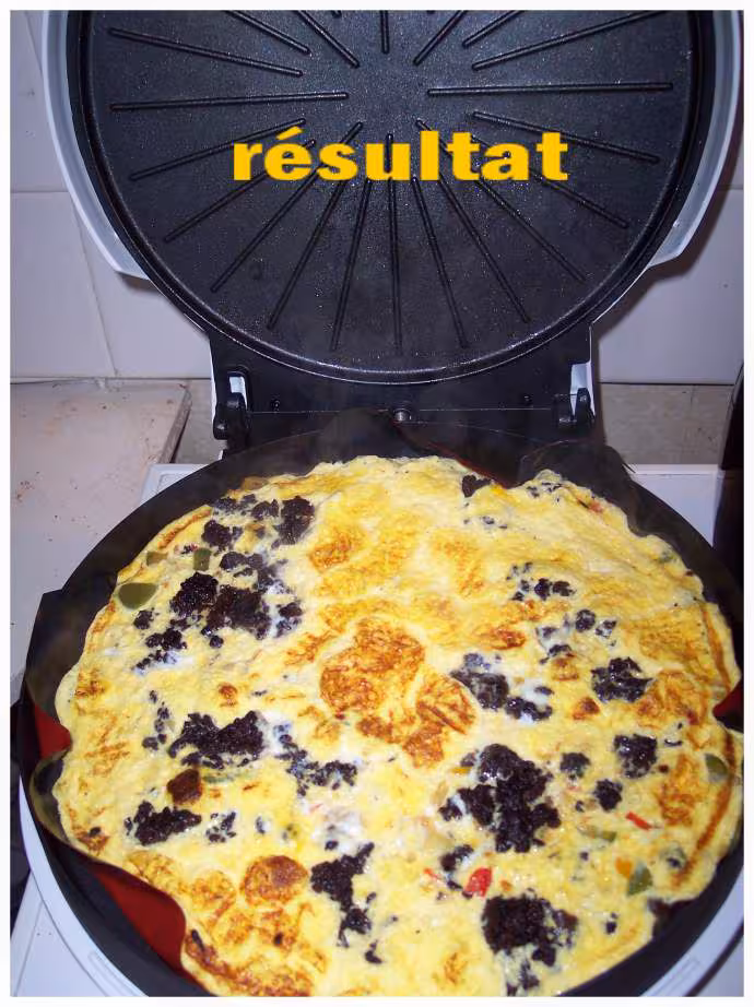 Omelette au poivron et boudin noir4