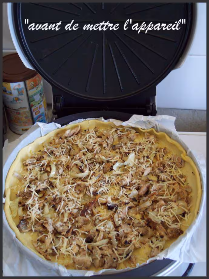 Tarte poulet lapin oignon