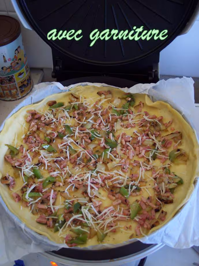 Tarte salee aux allumettes fumees