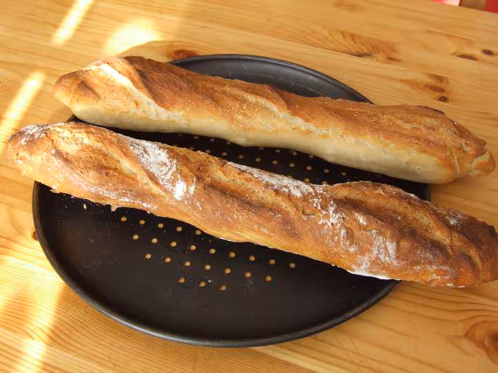 Baguettes a partir d un morceau de pate preleve