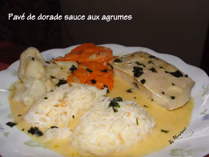 Paves de dorade sauce agrumes au cook in