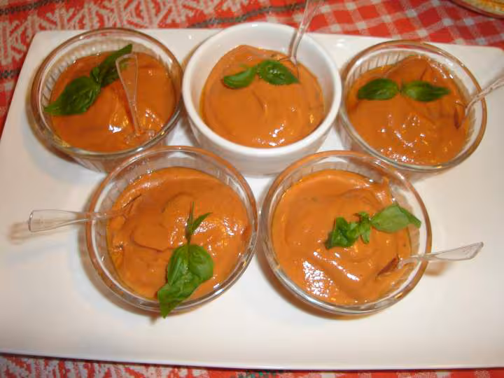 Tomates mozzarella version panna cotta