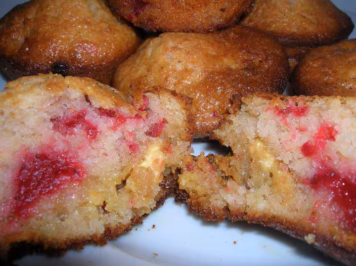Muffins fraise choco blanc