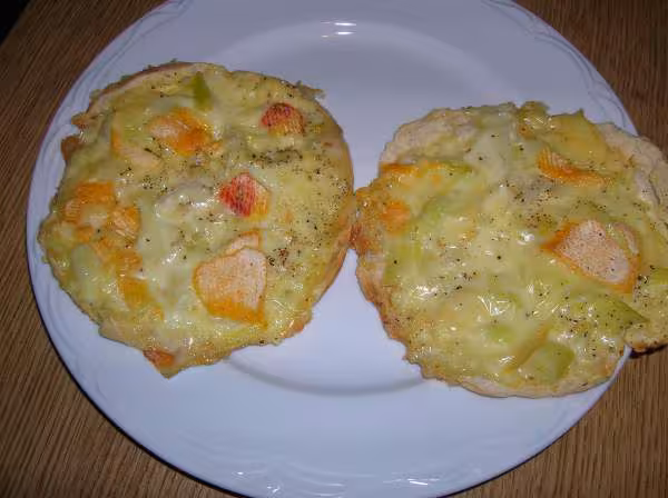 Pain pita aux poireau et reblochon
