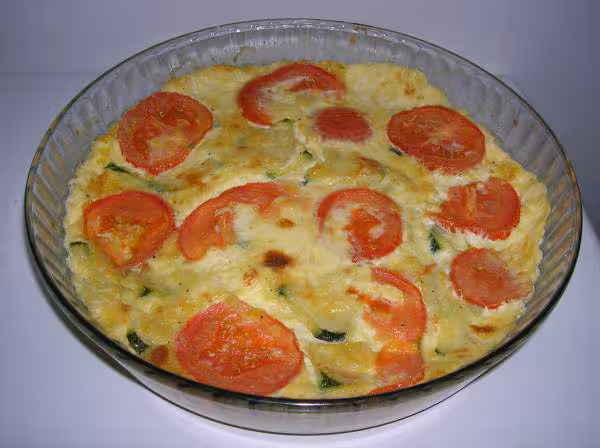 Quiche sans pate tomates courgettes
