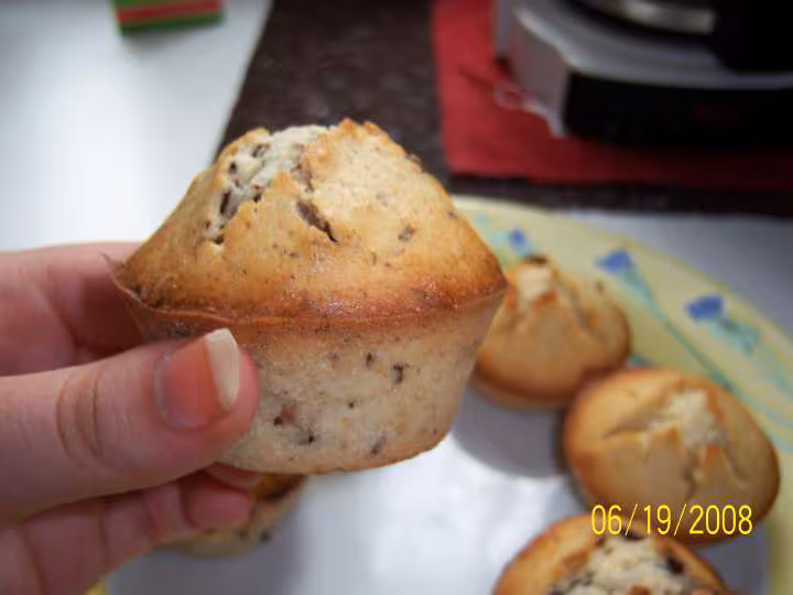 Muffins pepites de chocolat et noix