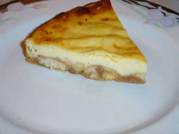 Cheesecake aux amandes coupe