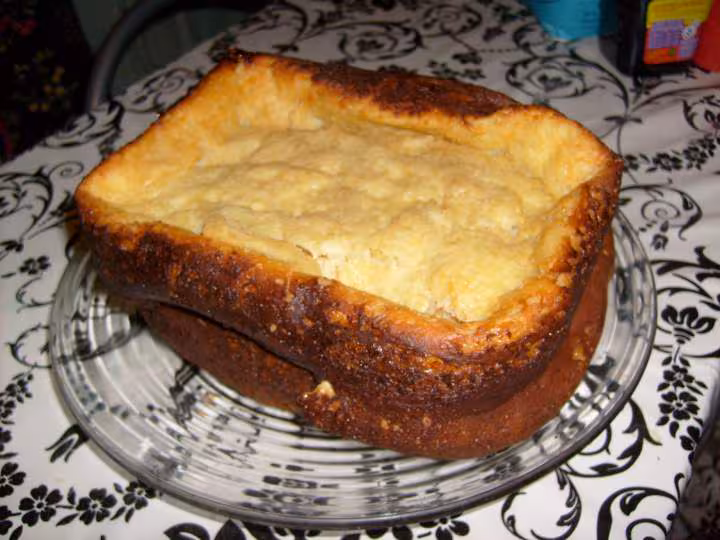 Gateau fromage blanc pommes flambees au rhum