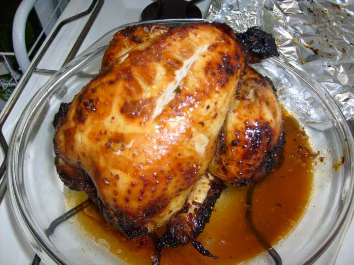 Poulet broche facon laque