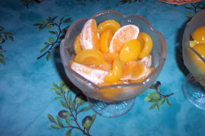 Coupe de fruit orange