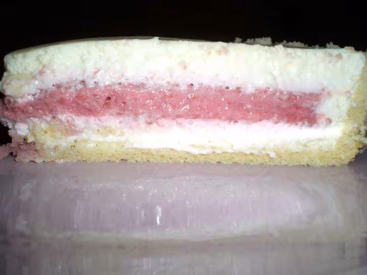 Bavarois au chocolat blanc et framboise